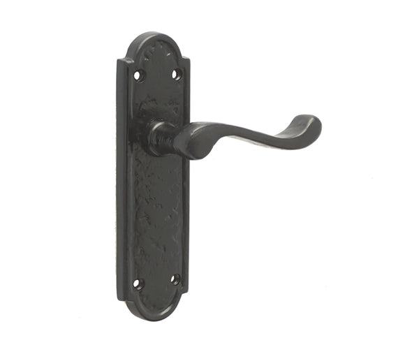 Turnberry Suite Door Handle on Latchplate Black