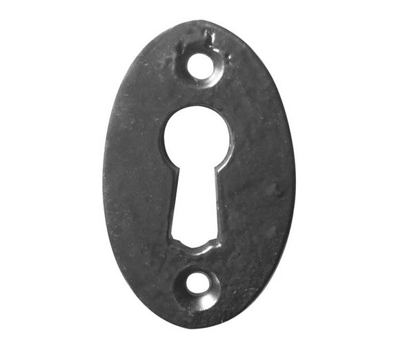 Antique Oval Escutcheon 50mm Black