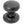 Round Cupboard Knob 38mm Black