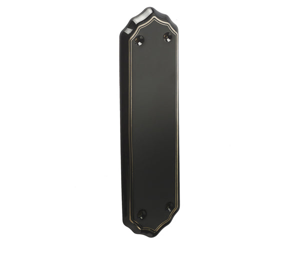Jedo Porcelain Fingerplates 280mm Goldline Black