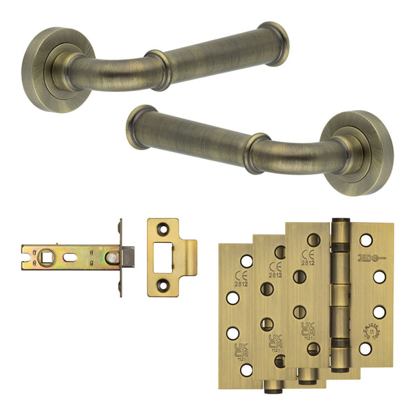Complete Classic Door Handle Pack - Internal Doors - Antique Brass