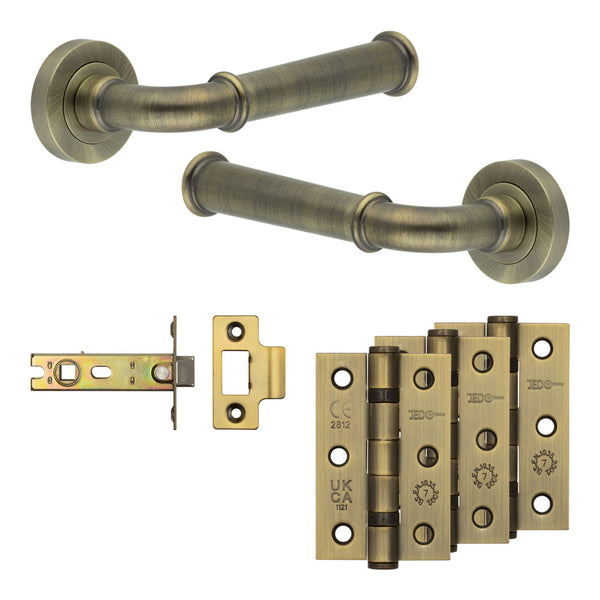 Complete Classic Door Handle Pack - Internal Doors - Antique Brass