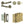 Complete Classic Door Handle Pack - Bathroom - Antique Brass