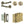 Complete Classic Door Handle Pack - Bathroom - Antique Brass