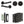Complete Classic Door Handle Pack - Bathroom - Black
