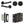 Complete Classic Door Handle Pack - Bathroom - Black
