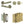 Complete Bloom Door Handle Pack - Bathroom - Antique Brass