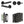 Complete Bloom Door Handle Pack - Bathroom - Black