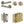 Complete Bloom Door Handle Pack - Bathroom - Antique Brass