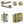 Complete Bloom Door Handle Pack - Bathroom - Antique Brass