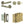 Complete Bloom Door Handle Pack - Bathroom - Antique Brass