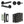 Complete Bloom Door Handle Pack - Bathroom - Black