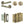 Complete Bloom Door Handle Pack - Bathroom - Antique Brass