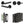 Complete Hex Door Handle Pack - Bathroom - Black
