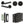 Complete Hex Door Handle Pack - Bathroom - Black