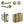 Complete Hex Door Handle Pack - Bathroom - Antique Brass