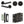 Complete Hex Door Handle Pack - Bathroom - Black