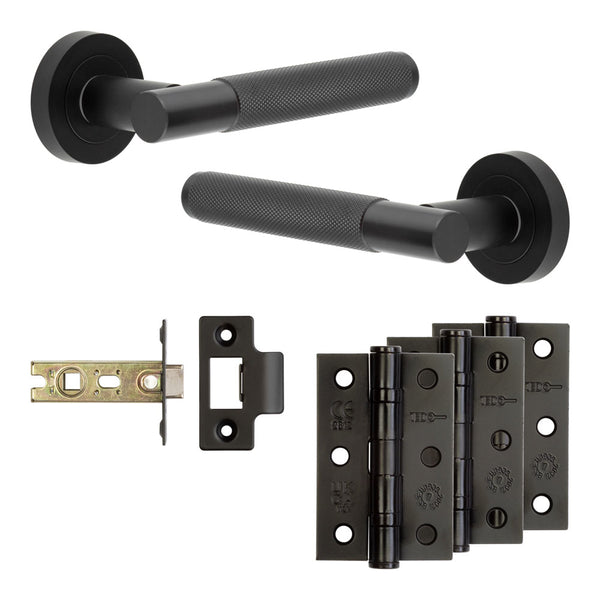 Complete Bari Door Handle Pack - Internal Doors - Black