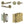 Complete Bari Door Handle Pack - Bathroom - Antique Brass