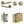 Complete Bari Door Handle Pack - Bathroom - Antique Brass