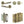 Complete Bari Door Handle Pack - Bathroom - Antique Brass