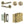 Complete Bari Door Handle Pack - Bathroom - Antique Brass