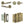 Complete Bari Door Handle Pack - Bathroom - Antique Brass