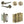 Complete Gio Door Handle Pack - Bathroom - Antique Brass