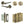 Complete Gio Door Handle Pack - Bathroom - Antique Brass