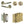 Complete Venice Door Handle Pack - Bathroom - Antique Brass