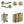 Complete Venice Door Handle Pack - Bathroom - Antique Brass