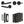 Complete Venice Door Handle Pack - Bathroom - Black