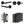 Complete Midtown Door Handle Pack - Bathroom - Black