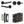 Complete Midtown Door Handle Pack - Bathroom - Black
