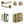 Complete Midtown Door Handle Pack - Bathroom - Antique Brass