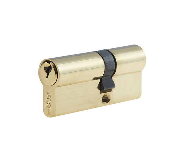 Jedo Euro Profile Offset Double Cylinders to Differ 30x40mm Polished Brass