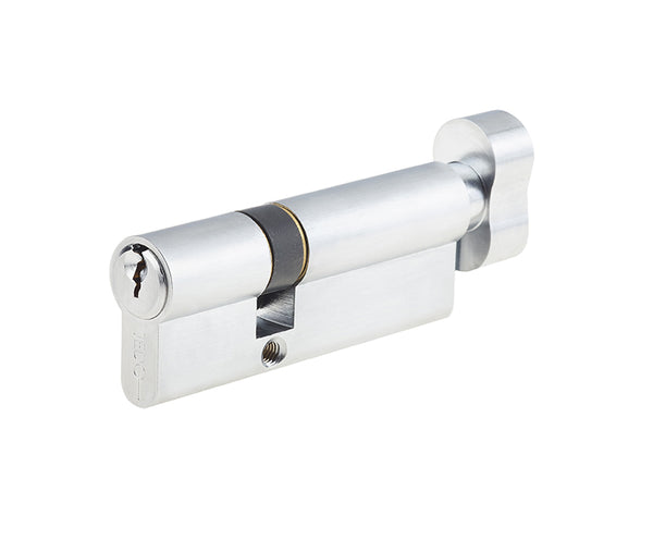 Jedo Euro Profile Offset Cylinders & Turns 40x60mm Satin Chrome