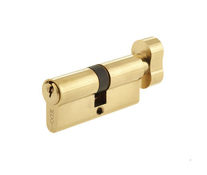 Jedo Euro Profile Cylinders & Turns 70mm Polished Brass