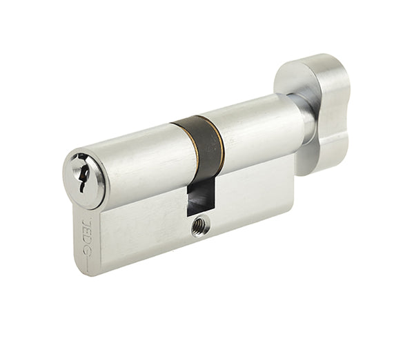 Jedo Euro Profile Cylinders & Turns 70mm Satin Chrome