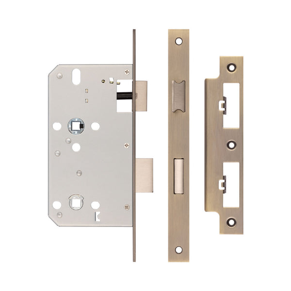Jedo 78mm Din Bathroom Locks 60mm Backset Antique Brass
