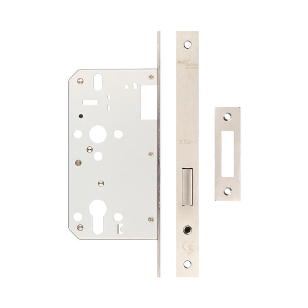 72mm Satin Stainless Steel Din Euro Deadlock 60mm Backset