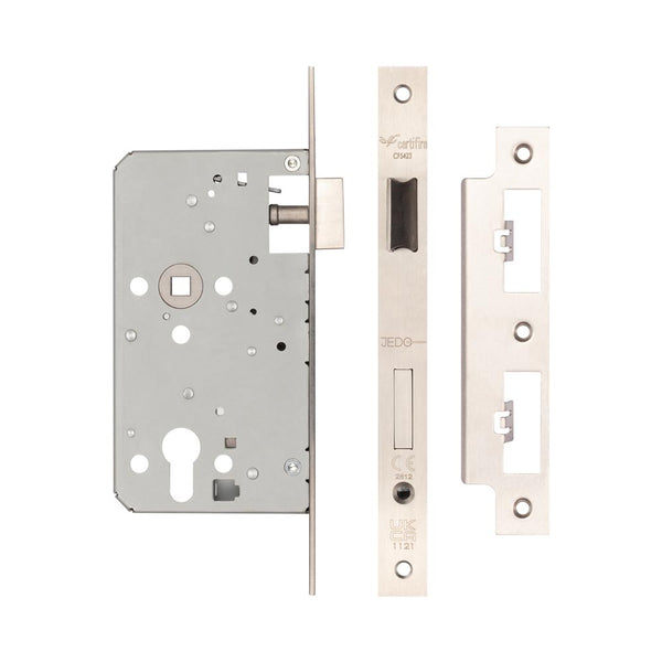 Jedo 72mm Din Escape Locks 60mm Backset Satin Stainless Steel