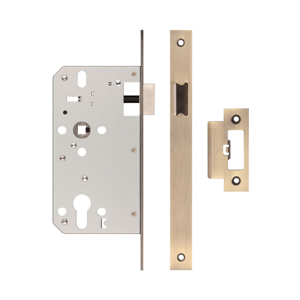 72mm Antique Brass Din Euro Latch 60mm Backset