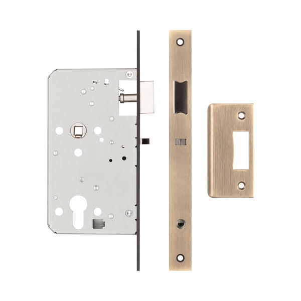 72mm Antique Brass Din Euro Nightlatch 60mm Backset