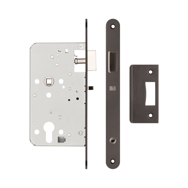 72mm Dark Bronze Din Euro Nightlatch Radiused 60mm Backset
