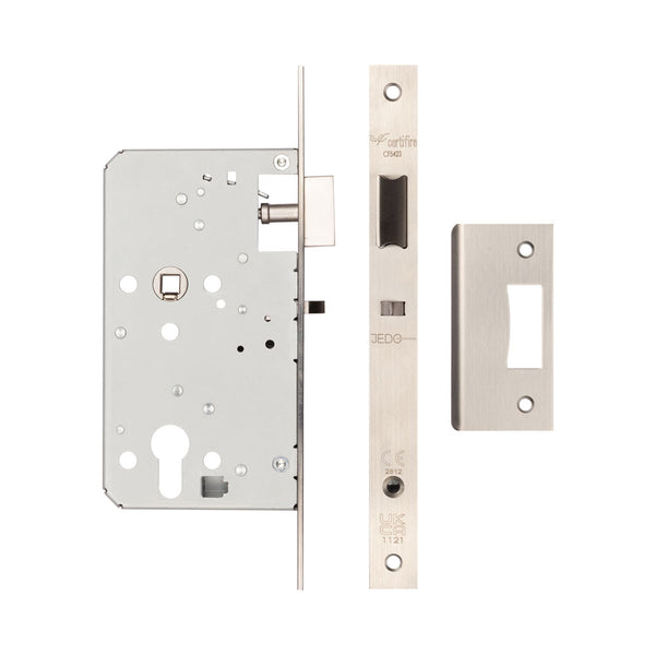 Jedo Architectural 72mm Din Nightlatches 60mm Backset Satin Stainless Steel