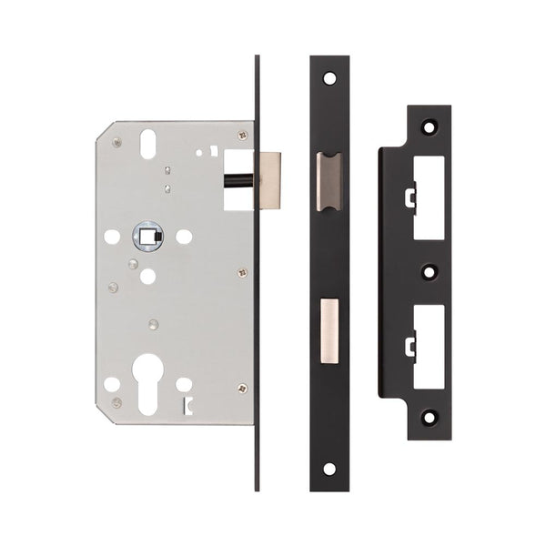 72mm Black Din Euro Sashlock 60mm Backset