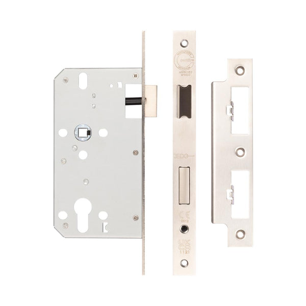 Jedo 72mm Din Sashlocks 60mm Backset Satin Stainless Steel