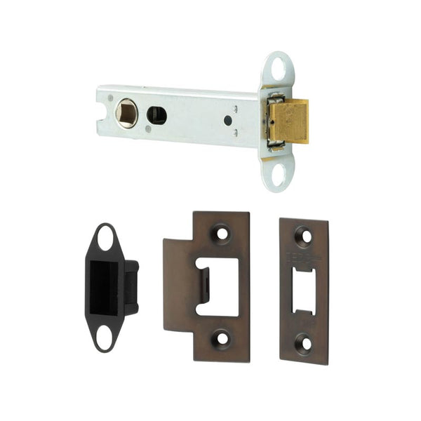 Jedo Heavy Duty Tubular Latches - 45 Degree Short Travel 102mm Dark Bronze