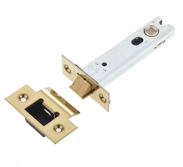Jedo Heavy Duty Tubular Latches - 45 Degree Short Travel 102mm Brass Finish